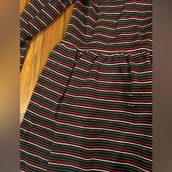 Stripe Lurex Rib Dress Hanna Andersson size 12 - Picture 2 of 3